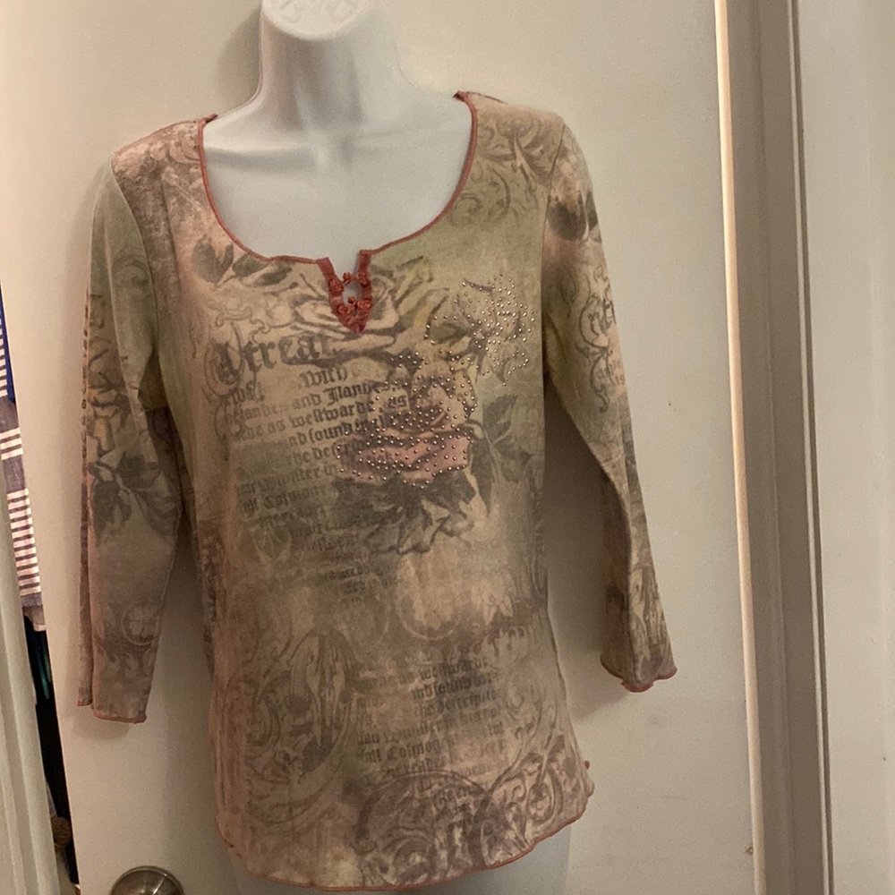 Vintage fade 3/4 sleeve tee